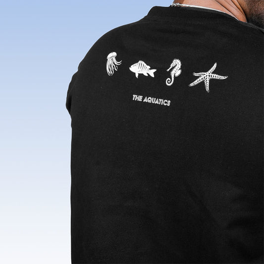 Beneath the Waves | Black Graphic Tee