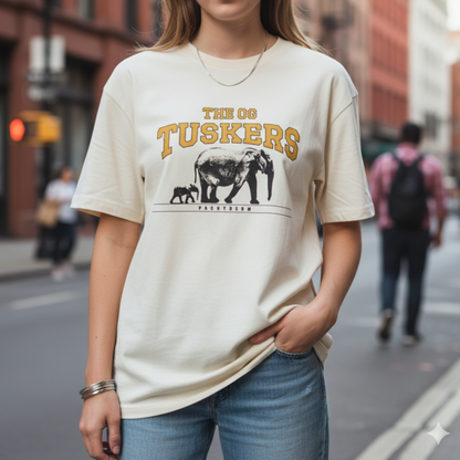 The OG Tuskers | Super Oversized Beige Tee