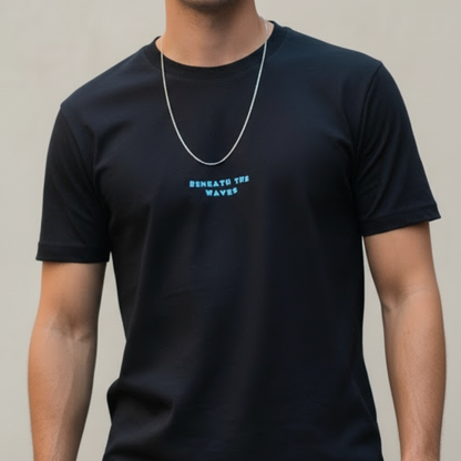 Beneath the Waves | Black Graphic Tee