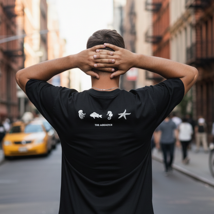 Beneath the Waves | Black Graphic Tee