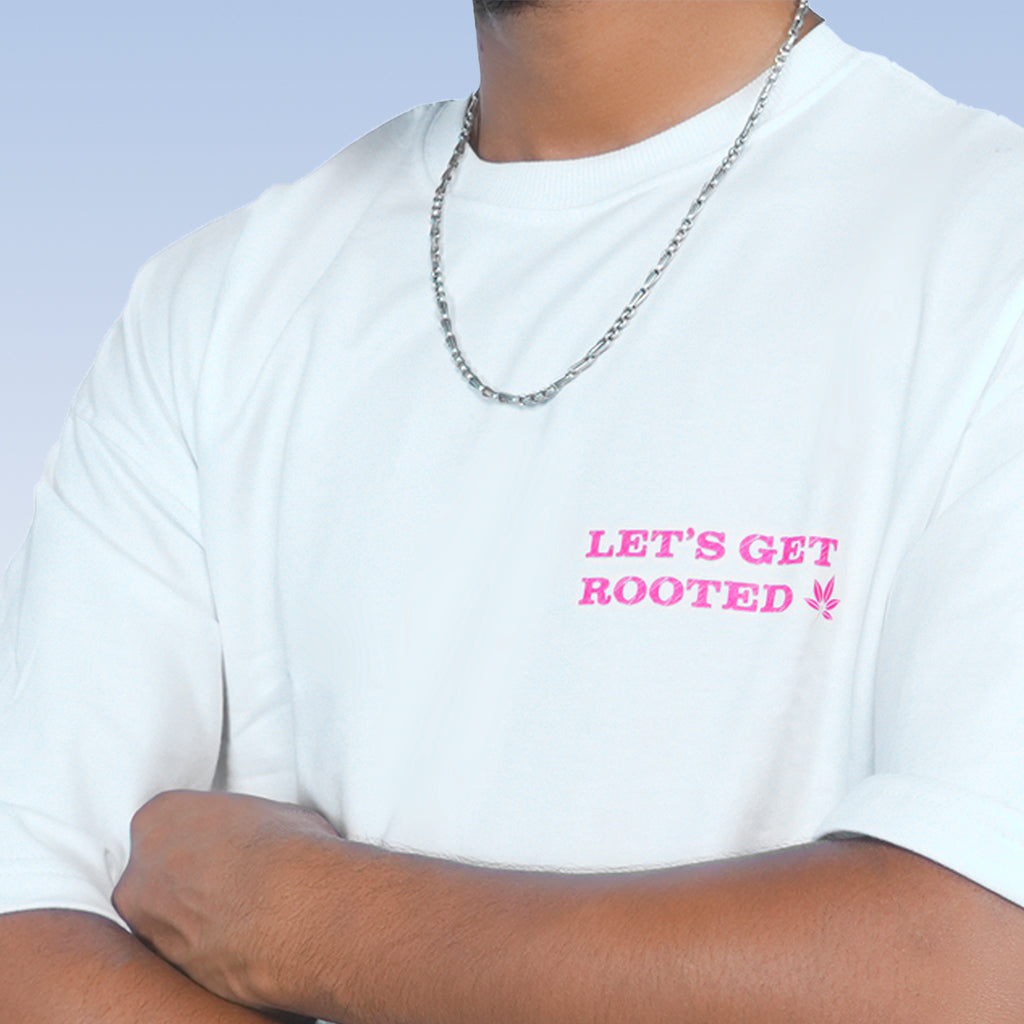 Harvest Bloom | Super Oversized White Tee