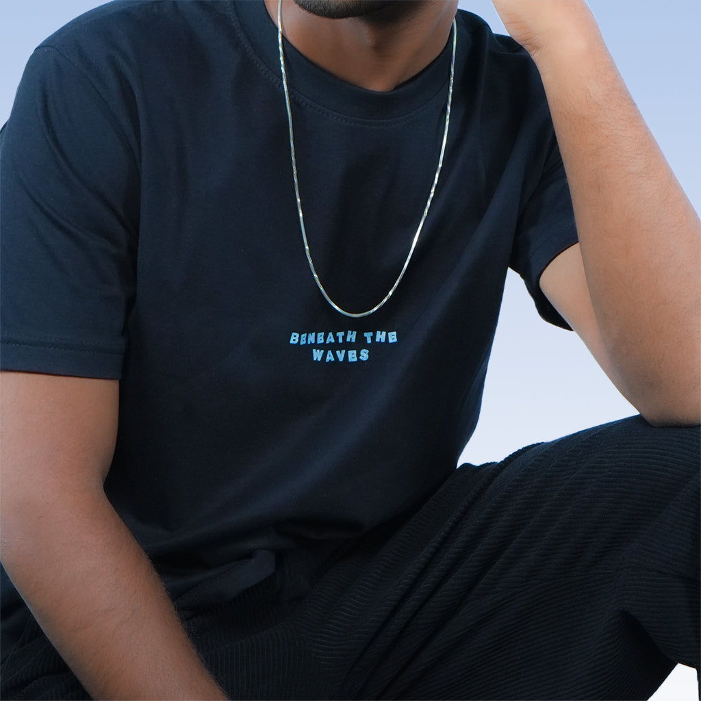 Beneath the Waves | Black Graphic Tee